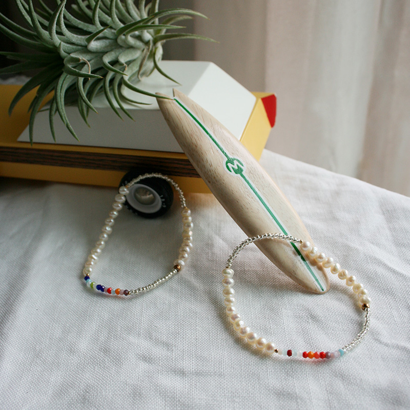 beads &amp; pearl bracelet