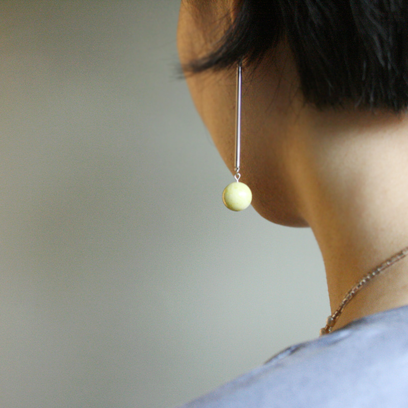 [lime sorbet] lime stick earrings