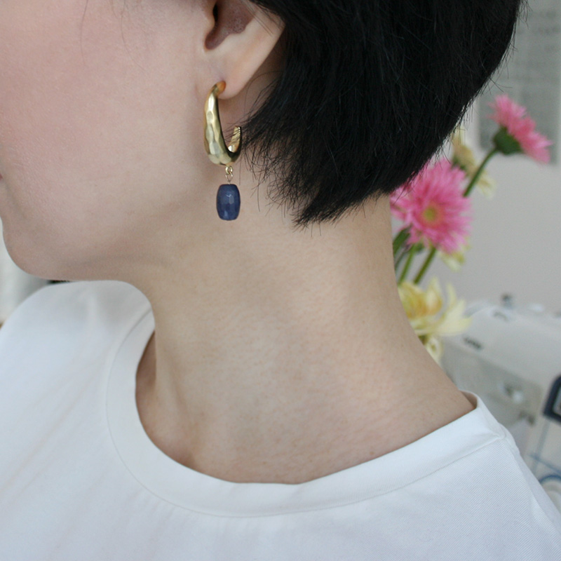 purple stone earrings
