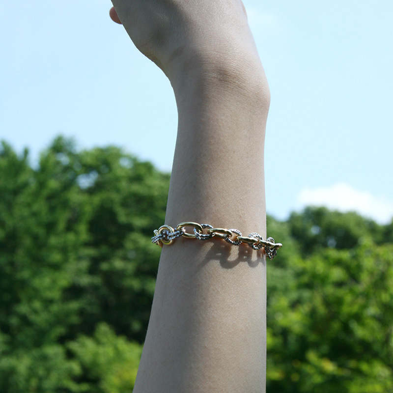 silver &amp; gold combo bracelet