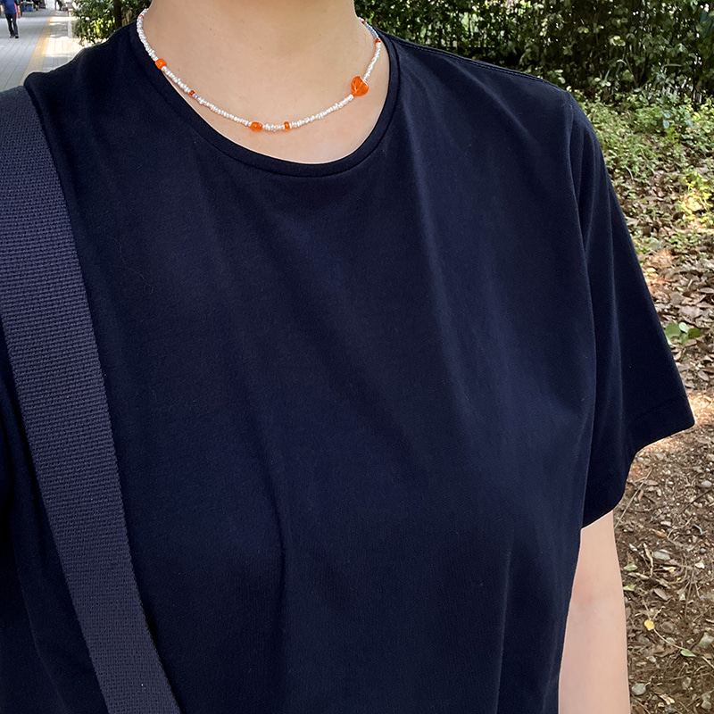 orange soda heart necklace