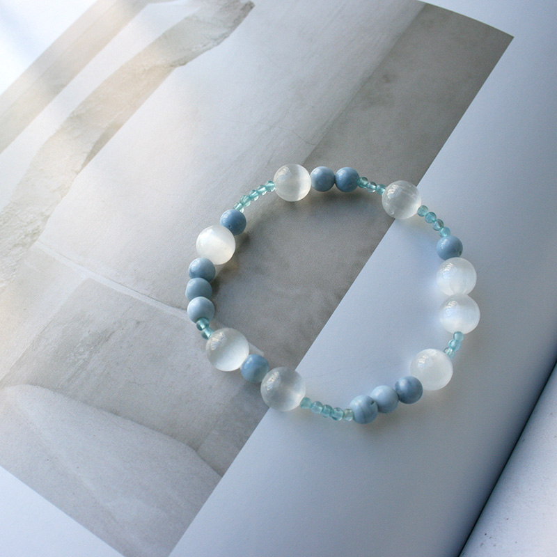 pastel blue stone bracelet