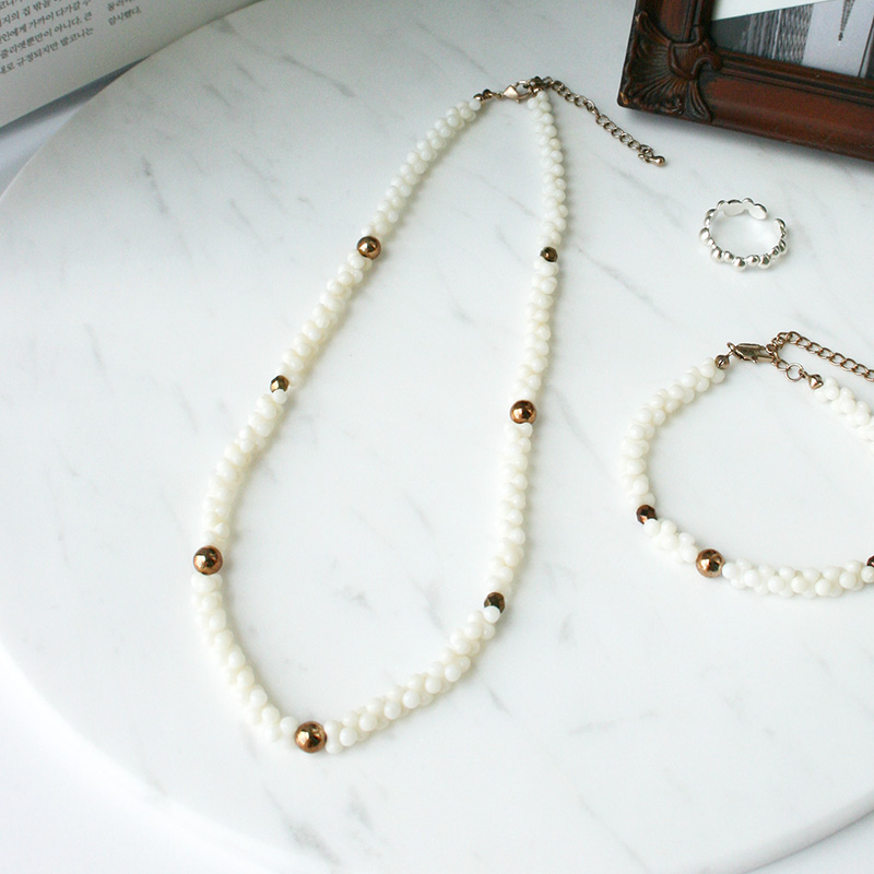 ivory coral lace necklace